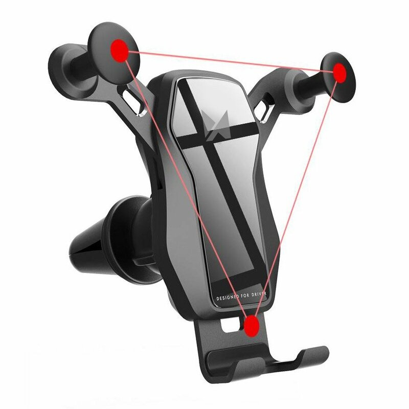 Suport Auto Wozinsky Gravity Phone Holder Pentru Grila De Ventilatie - WCH-04 - Negru