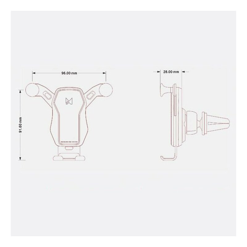 Suport Auto Wozinsky Gravity Phone Holder Pentru Grila De Ventilatie - WCH-04 - Negru