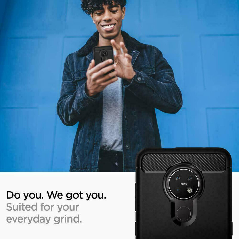 Husa Nokia 6.2 2019 Spigen Rugged Armor, negru