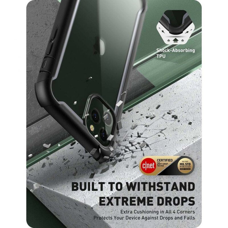 [Pachet 360°]Husa iPhone 11 Pro i-Blason Ares + Folie Ecran - Negru