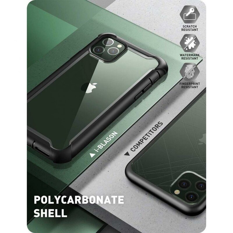 [Pachet 360°]Husa iPhone 11 Pro i-Blason Ares + Folie Ecran - Negru