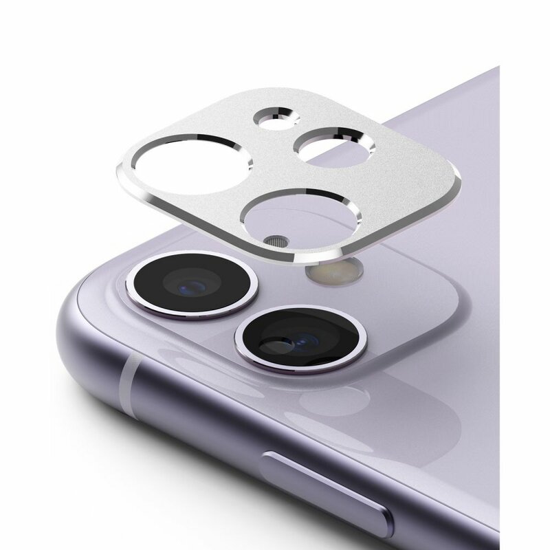 Protectie camera iPhone 11 Ringke Camera Styling, argintiu