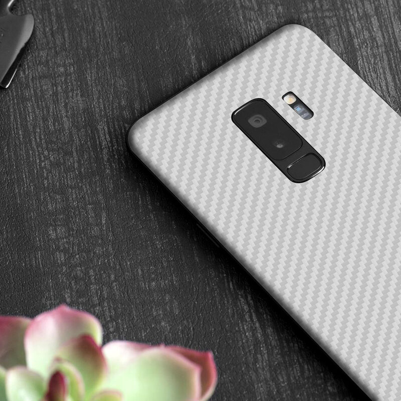 Skin Samsung Galaxy A7 2018 - Sticker Mobster Autoadeziv Pentru Spate - Carbon White