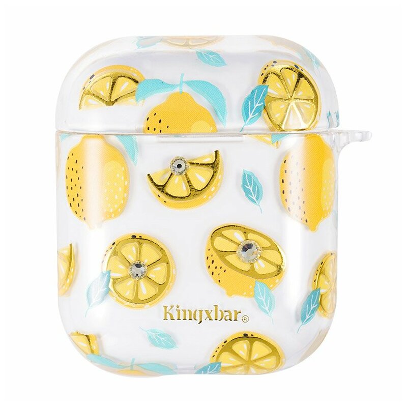 Husa Apple Airpods Kingxbar Silicone Protective Box - Lemon