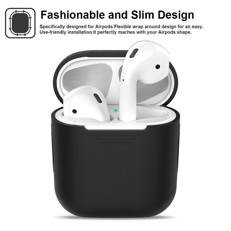 Husa Apple Airpods Tech-Protect Set Cu Suport Pentru Umeri Din Silicon - Albastru
