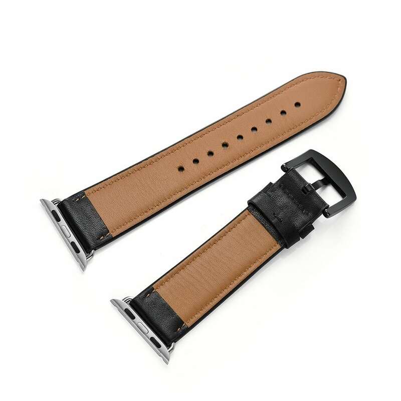 Curea Apple Watch 5 44mm Tech-Protect Leather - Negru