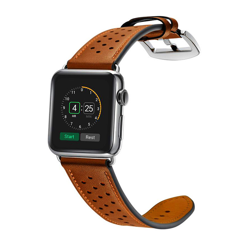 Curea Apple Watch 5 44mm Tech-Protect Leather - Maro