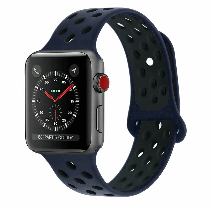 Curea Apple Watch 1 42mm Tech-Protect Softband - Navy/Black