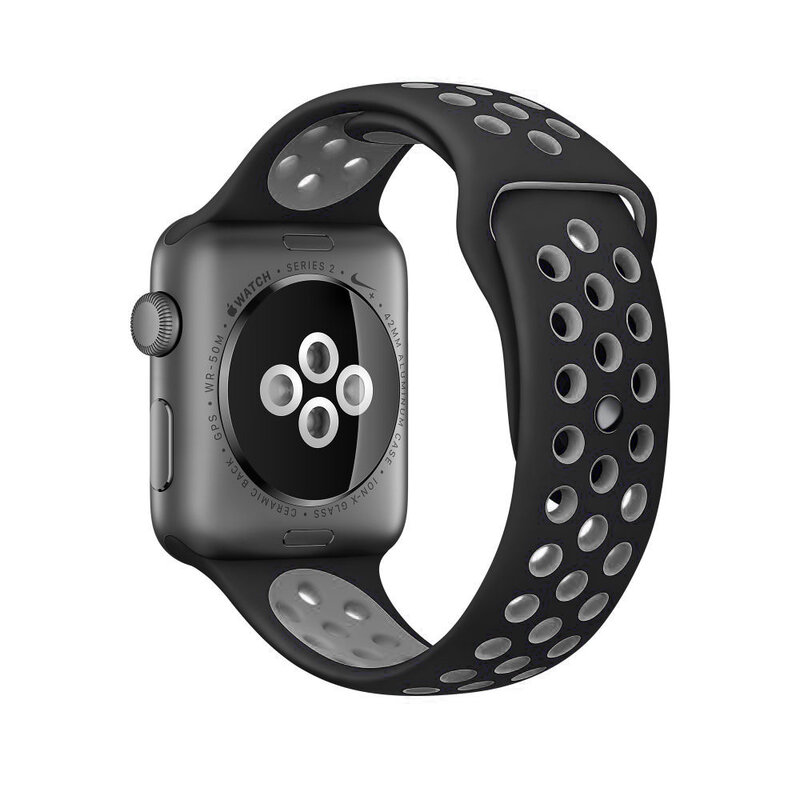 Curea Apple Watch 1 42mm Tech-Protect Softband - Black/Gray