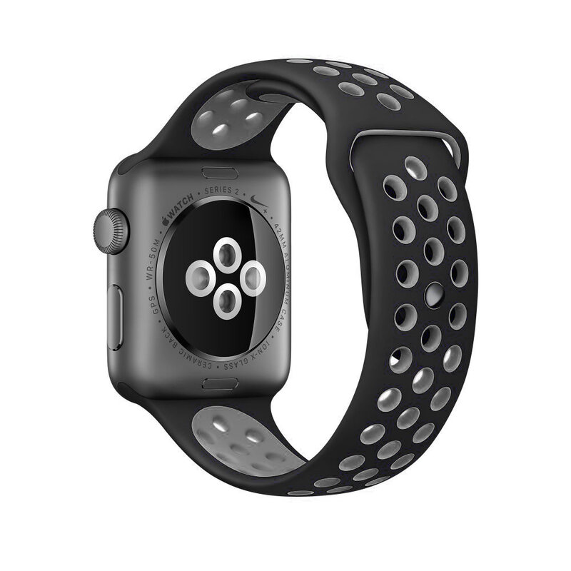 Curea Apple Watch 2 42mm Tech-Protect Softband - Black/Gray