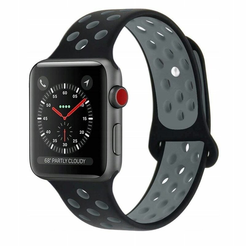 Curea Apple Watch 3 42mm Tech-Protect Softband - Black/Gray