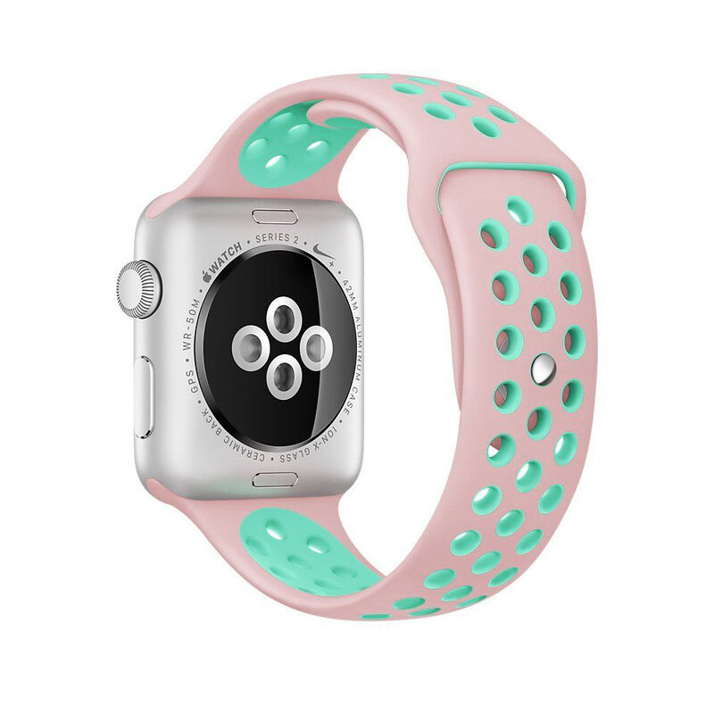 Curea Apple Watch 5 40mm Tech-Protect Softband - Pink/Mint