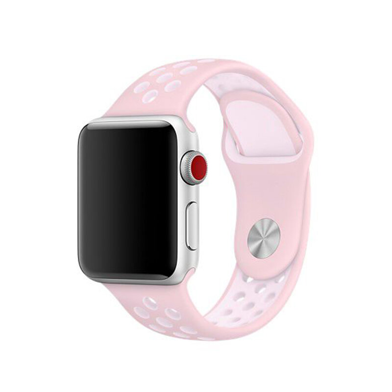 Curea Apple Watch 1 38mm Tech-Protect Softband - Pink/White