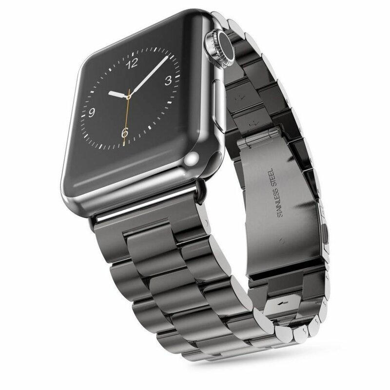 Curea Apple Watch 1 42mm Tech-Protect Stainless - Negru