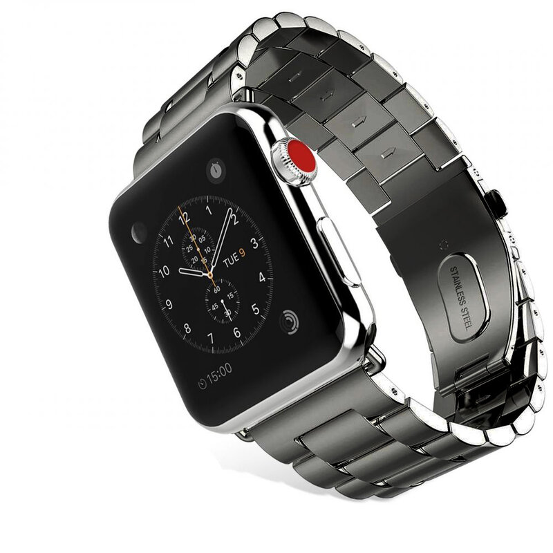 Curea Apple Watch 3 42mm Tech-Protect Stainless - Negru
