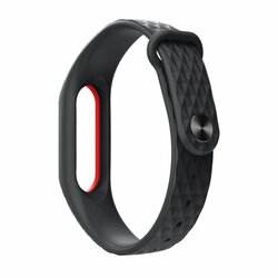 Curea Xiaomi Mi Band 2 Tech-Protect Smooth - Negru/Rosu
