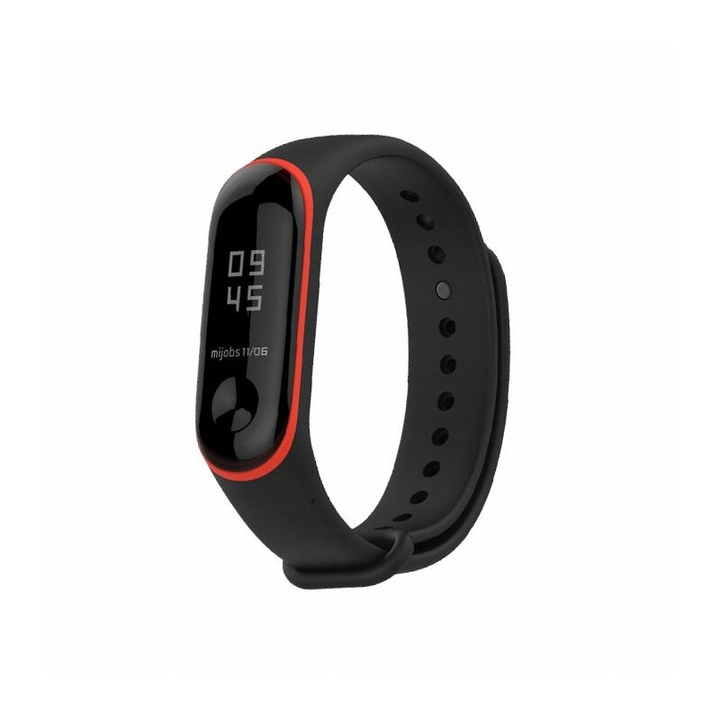 Curea Xiaomi Mi Band 4 Tech-Protect Smooth - Negru/Rosu