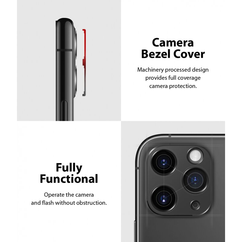 Protectie camera iPhone 11 Pro Max Ringke Camera Styling, negru