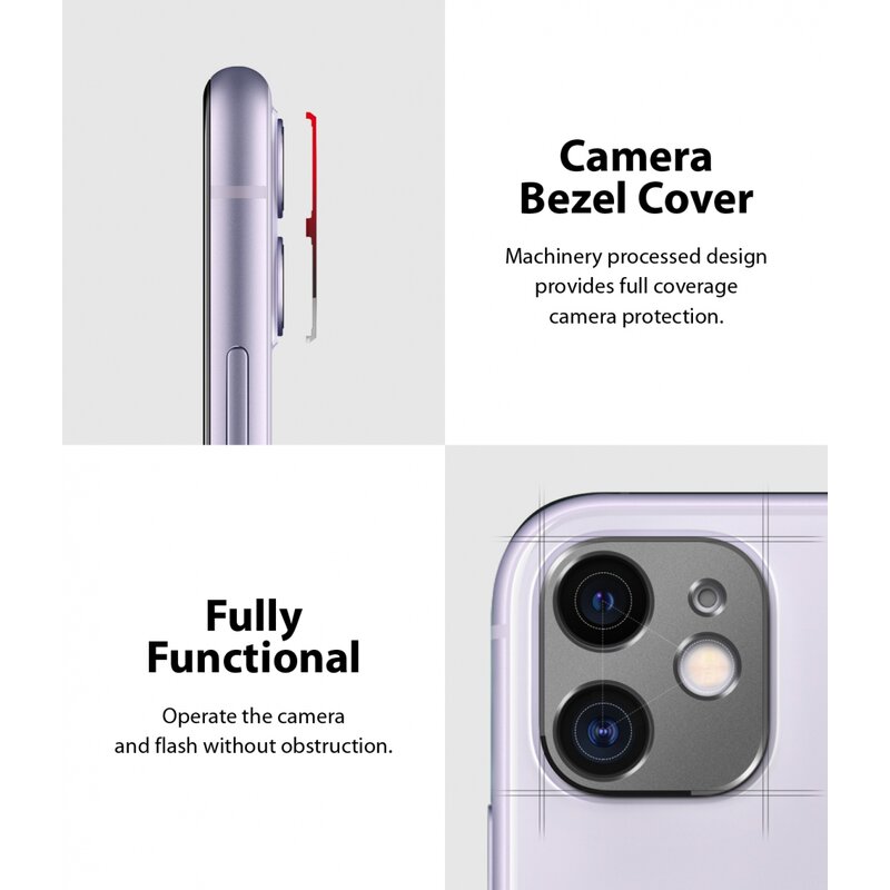 Protectie camera iPhone 11 Ringke Camera Styling, negru