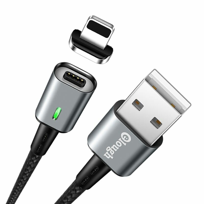 Cablu De Date Elough E05 Magnetic USB to Lightning 3A 1m - Negru