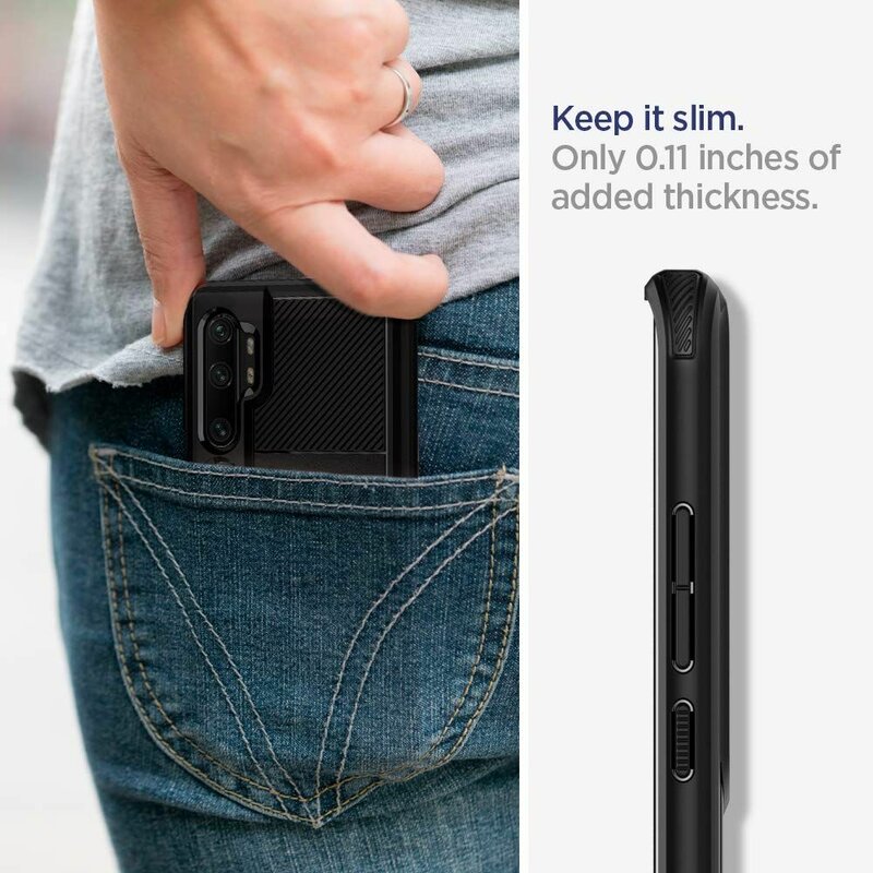 Husa Xiaomi Mi CC9 Pro Spigen Rugged Armor, negru