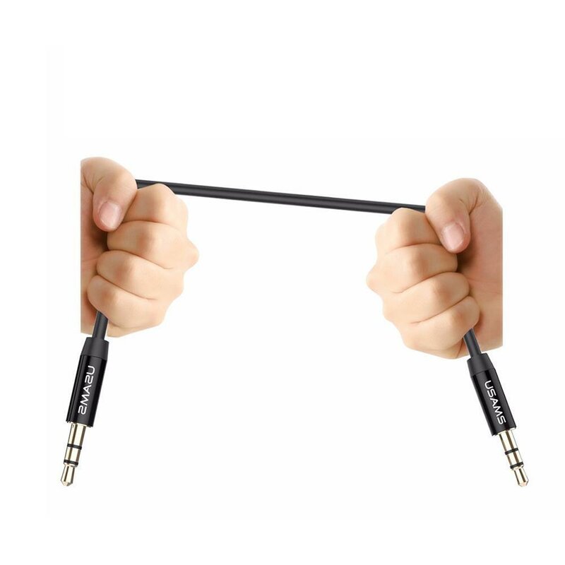 Cablu audio Usams auxiliar Jack la Jack, 1m, YP-01, negru
