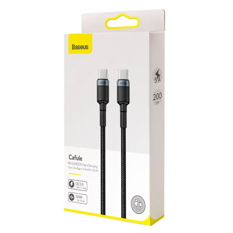 Cablu tip C Super Fast Charging Baseus, 100W, 2m, CATKLF-ALG1