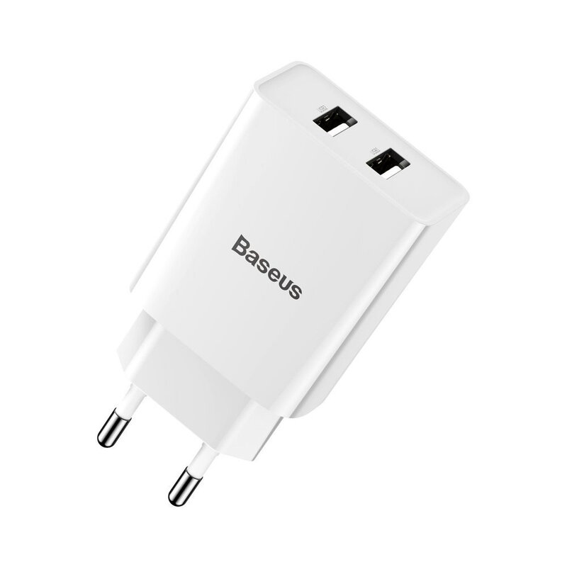 Incarcator Priza Baseus Speed Mini Dual U 2xUSB 2.1A 10.5W - CCFS-R02 - Alb