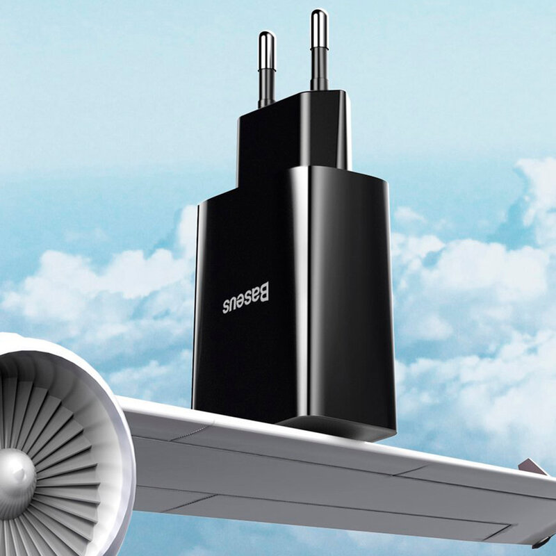 Incarcator Priza Baseus Speed Mini Dual U 2xUSB 2.1A 10.5W - CCFS-R01 - Negru