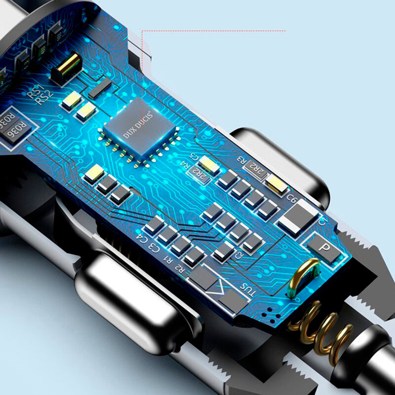 Incarcator auto Dux Ducis B30 Space Dux PD + QC USB/Type-C 24W 4.8A, gri