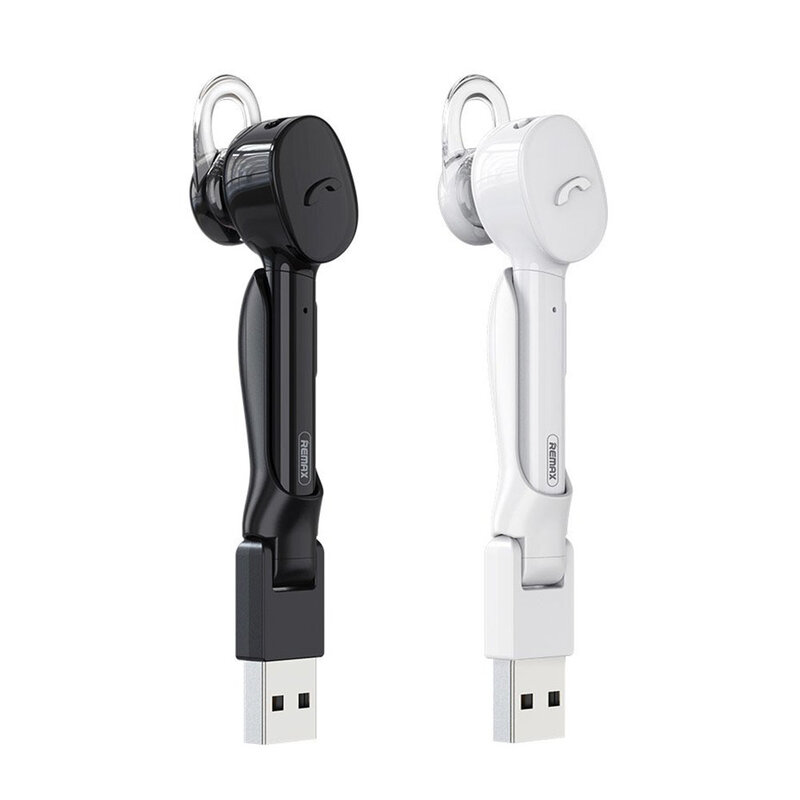 Casca Bluetooth Remax Mini Headset In-ear Headphone with USB Charging Station - RB-T27 - Alb