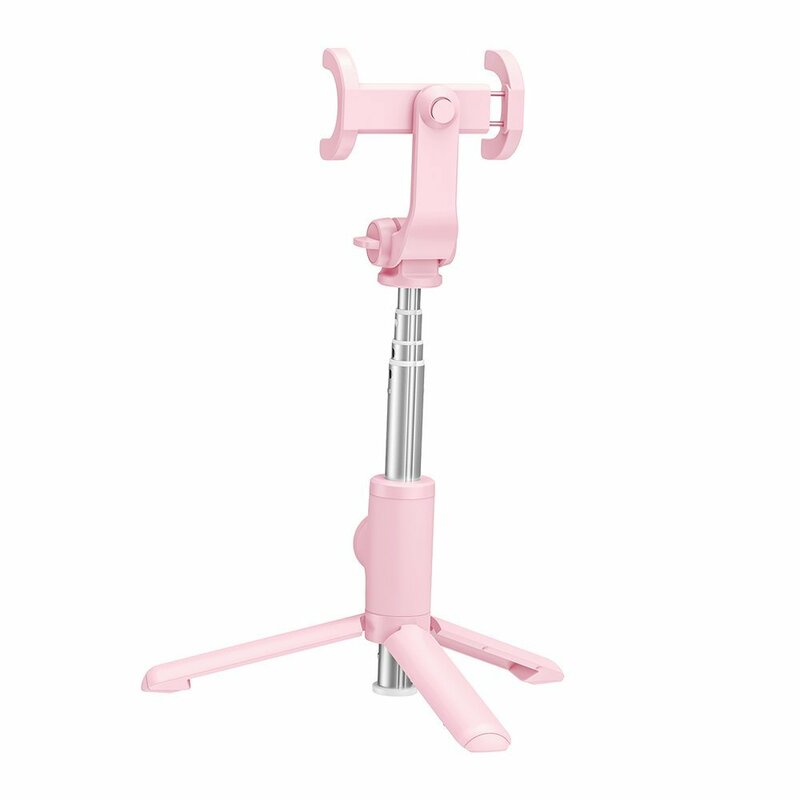 Suport Selfie Stick Baseus Lovely Bluetooth Tripod Telescopic Cu Telecomanda – SUDYZP-E04 – Roz