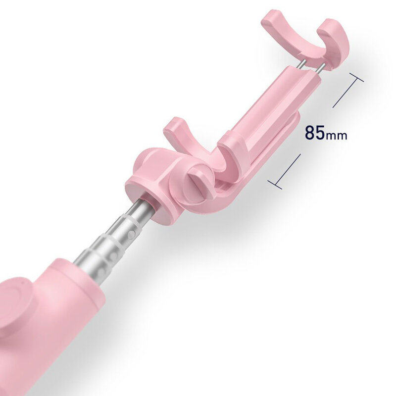Suport Selfie Stick Baseus Lovely Bluetooth Tripod Telescopic Cu Telecomanda – SUDYZP-E04 – Roz