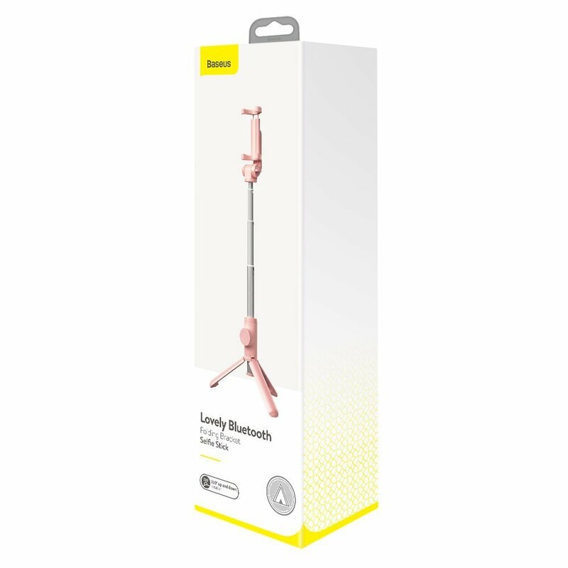 Suport Selfie Stick Baseus Lovely Bluetooth Tripod Telescopic Cu Telecomanda – SUDYZP-E04 – Roz