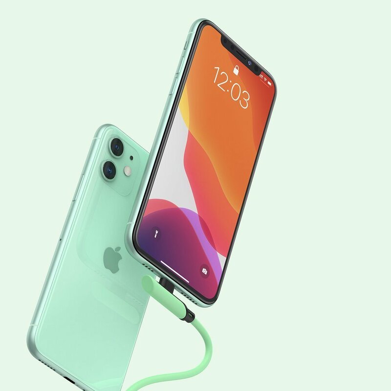 Cablu De Date Baseus Colourful Elbow 90° Type-C To Lightning 18W 1,2m - CATLDC-A06 - Verde