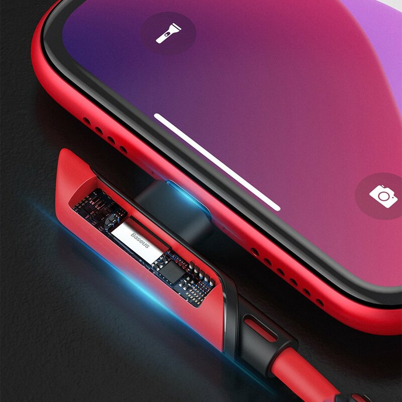 Cablu De Date Baseus Colourful Elbow 90° Type-C To Lightning 18W 1,2m - CATLDC-A06 - Verde