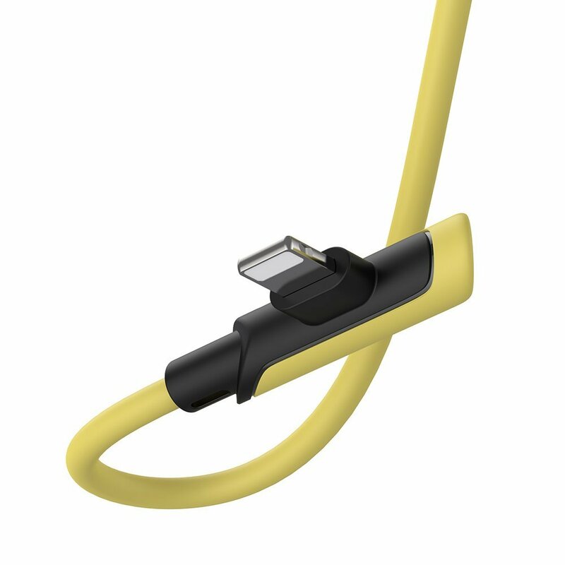 Cablu De Date Baseus Colourful Elbow 90° Type-C To Lightning 18W 1,2m - CATLDC-A0Y - Galben