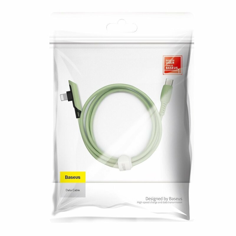 Cablu De Date Baseus Colourful Elbow 90° Type-C To Lightning 18W 1,2m - CATLDC-A0Y - Galben