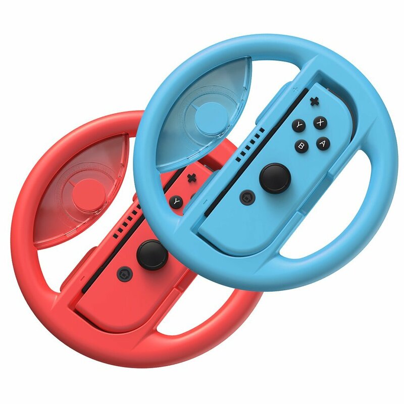 [Pachet 2x] Volan Nintendo Switch Baseus GS03 Set Car Handle For Joy-Con Joystick - GMSWB-93 - Rosu/Albastru