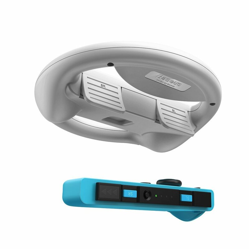 [Pachet 2x] Volan Nintendo Switch Baseus GS03 Set Car Handle For Joy-Con Joystick Pad - GMSWB-0G - Gri