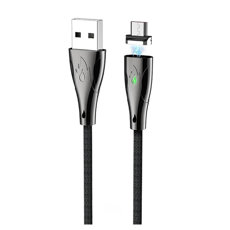 Cablu De Date Hoco U75 Magnetic USB to Micro-USB 3A 1.2m - Negru