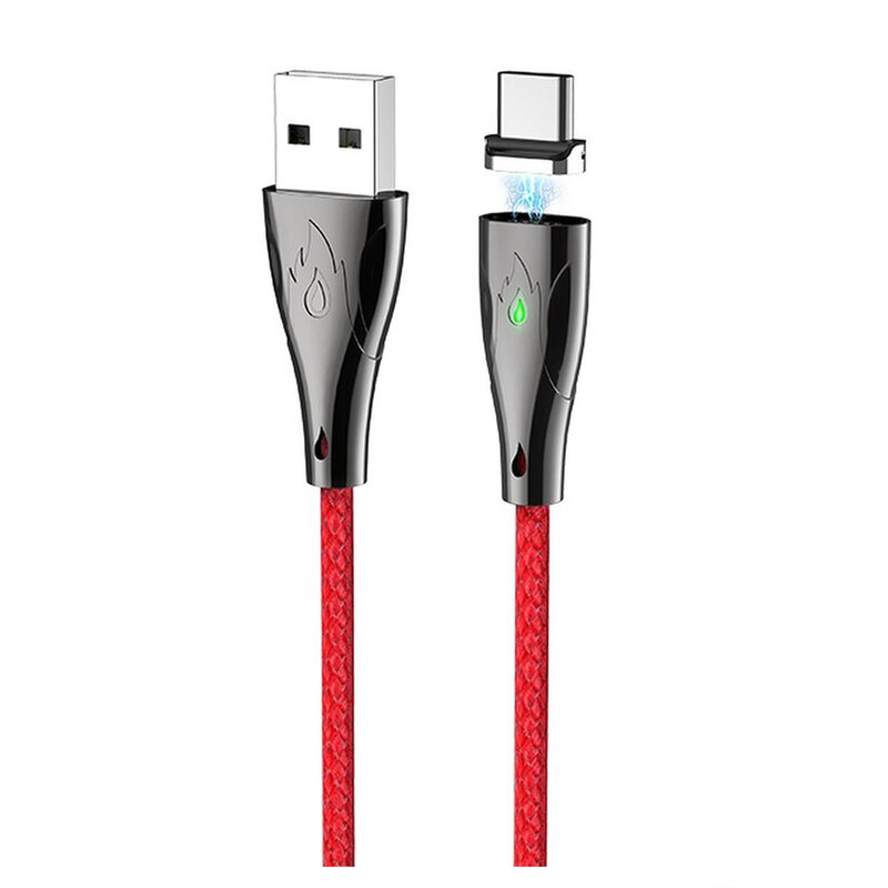 Cablu De Date Hoco U75 Magnetic USB to Type-C 3A 1.2m - Rosu