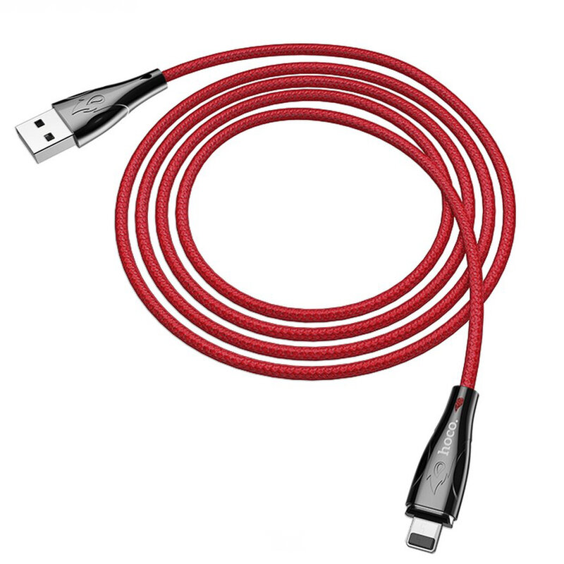 Cablu De Date Hoco U75 Magnetic USB To Lightning 3A 1.2m - Rosu