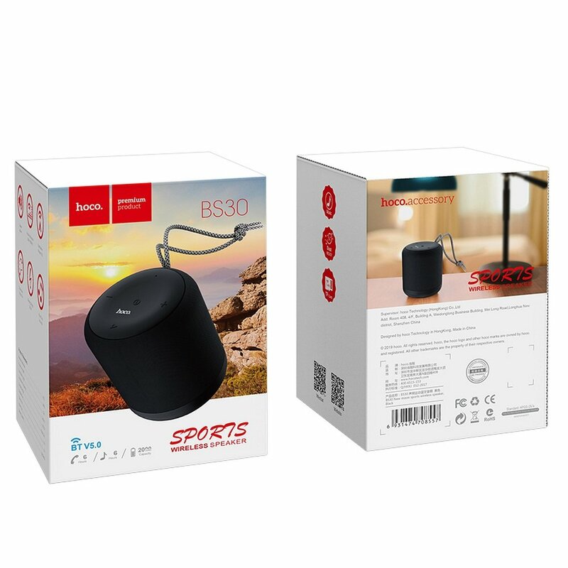 Boxa portabila Bluetooth wireless Hoco BS30, negru