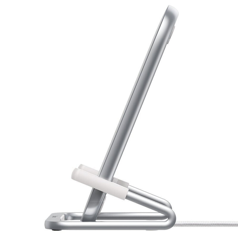 Incarcator Wireless Baseus Rib Cobble Induction Horizontal And Vertical Holder 15W - WXPG-02 - Alb