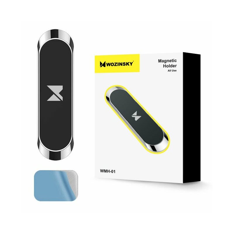 Suport Magnetic Universal Wozinsky Flat Vehicle Mount Bracket For Dashboard - WMH-01 - Negru/Argintiu