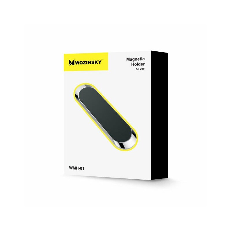 Suport Magnetic Universal Wozinsky Flat Vehicle Mount Bracket For Dashboard - WMH-01 - Negru/Argintiu