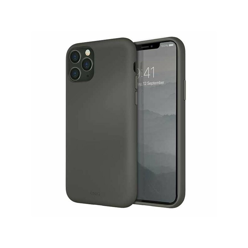 Husa iPhone 11 Pro Uniq Lino Hue - Moss Grey