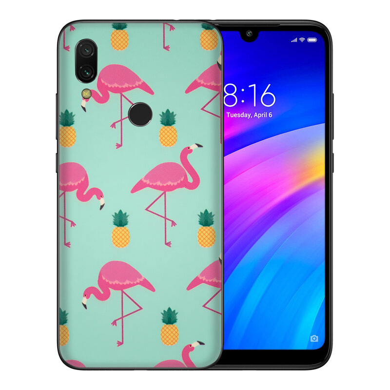 Skin Xiaomi Redmi Note 7 Pro - Sticker Mobster Autoadeziv Pentru Spate - Flamingo