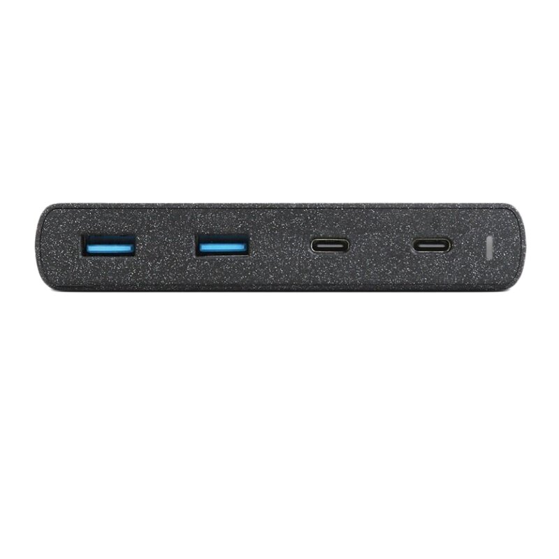 Statie Incarcare Priza Uniq Surge 2x USB + 2x Type-C Cu Cablu De Incarcare - Negru